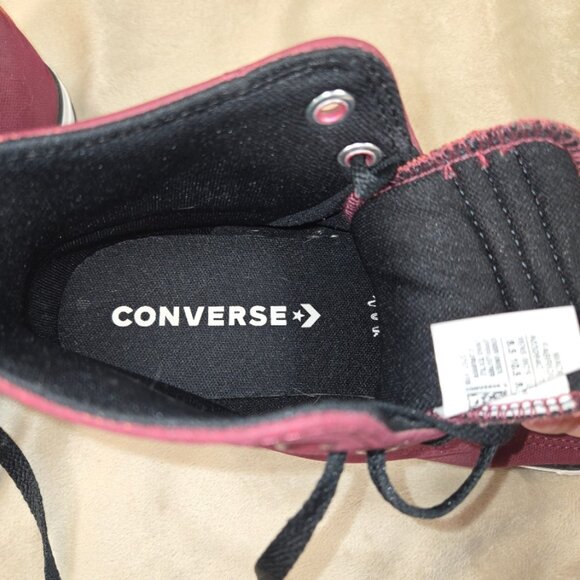 LEATHER CHUCK TAYLOR CONVERSE ALL STAR HIGH TOPS MEN'S US 8.5 UNISEX - Picture 11 of 13